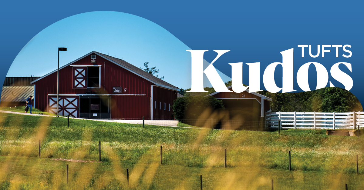 A farm building at Cummings School of Veterinary Medicine at Tufts University.